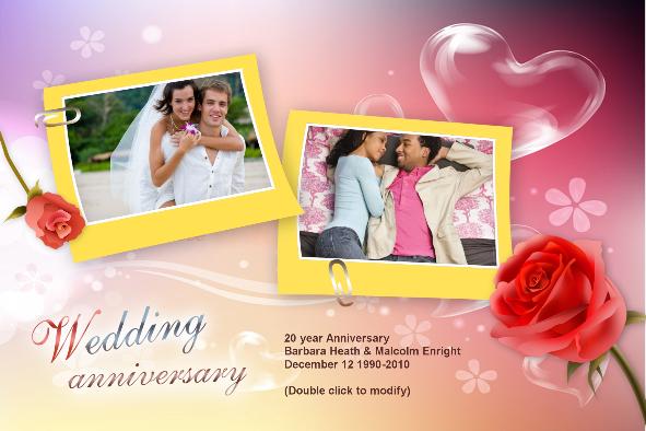 愛情＆ロマンチック photo templates 結婚式のカード